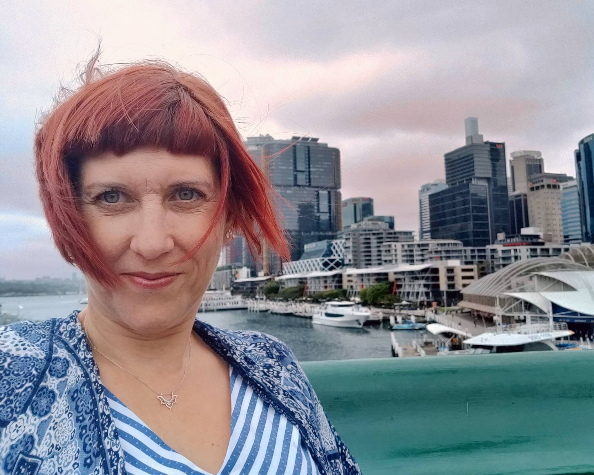 Pic of me on a boat in Sydney harbour